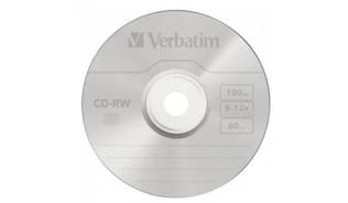 CD-RW Verbatim 700MB x8-12 luzem