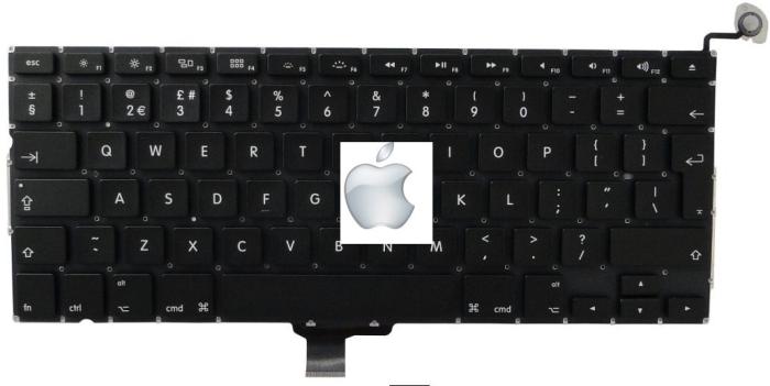Klawiatura do notebooka Apple MacBook Pro A1278 duży enter, podświetlana [Macbook Pro 2009, 2010, 2011,  model A1278 / K373]