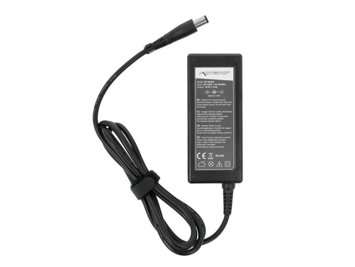 Używany Movano zasilacz do laptopa HP COMPAQ 18.5V / 3.5A / 65W z wtyczką 7.4x5.0mm + pin [HP18535P]