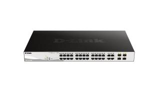 D-Link Gigabit Smart Switch 10/100/1000 Mbit/s 24-port, SFP 24xGE PoE [DGS-1210-28MP/E]