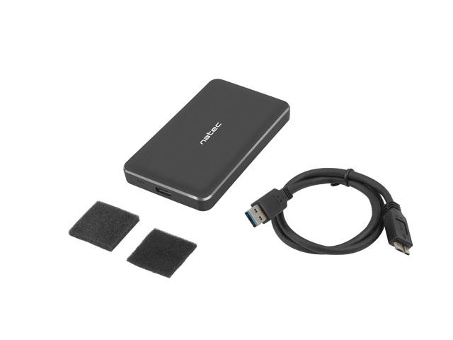 Obudowa HDD/SSD Natec Oyster Pro (2.5) SATA USB 3.0 aluminiowa (czarny) [NKZ-1430]