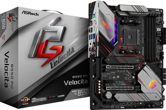 Asrock B550 PG VELOCITA (AMD B550) [AM4, 4xDDR4 do 4733MHz, (HDMI 2.1) (2xM.2, 1xPCIe 4.0 x16, 1xPCIe 3.0 x16 (x4), 2xPCIe 3.0 x1), ATX]