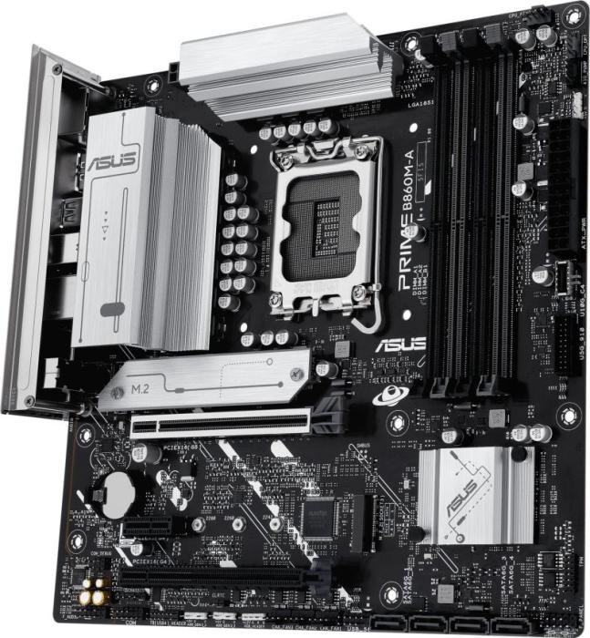 Asus PRIME B860M-A-CSM [S1851, 4xDDR5 do 8666MHz, (HDMI 2.1, 2xDP 1.4) (2xM.2, 1xPCIe 5.0 x16, 1xPCIe 4.0 x16 (x4), 1xPCIe 4.0 x1), micro ATX]
