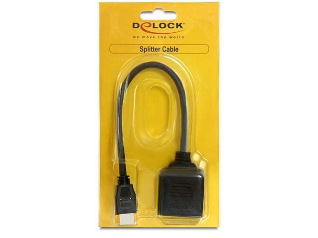Delock adapter HDMI(M) 1.4 / HDMI(F) 1.4 X2 [65226]