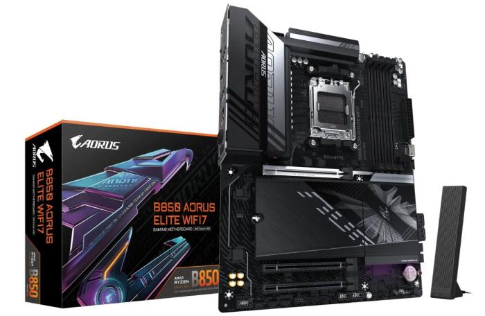 Gigabyte B850 AORUS ELITE WIFI7 (AMD B850) [AM5, 4xDDR5 do 8200MHz, (DP 1.4) (3xM.2, 1xPCIe 5.0 x16, 2xPCIe 3.0 x16 (x1), WiFi 7, BT 5.4, ATX]