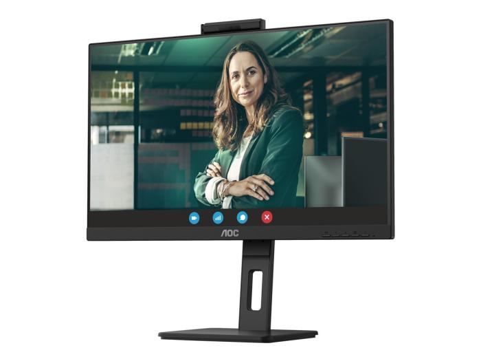 27’’ AOC Q27P3CW (IPS LED, 2560x1440, 350, 4ms, 75Hz) (2xHDMI 1.4, DP 1.2, USB-C 3.2, 4xUSB 3.2) pivot, głośniki, kamera, czarny