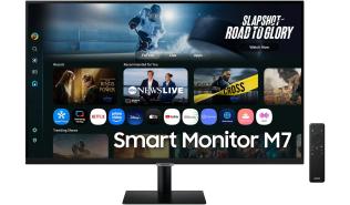 (32) Samsung Smart LS32FM700UUXDU (VA, 3840x2160 4k, 300, 3000:1. 4ms, 60Hz) (2xHDMI 2.0, 3xUSB-A 2.0, 1xUSB-C z PD) bluetooth, głośniki, czarny
