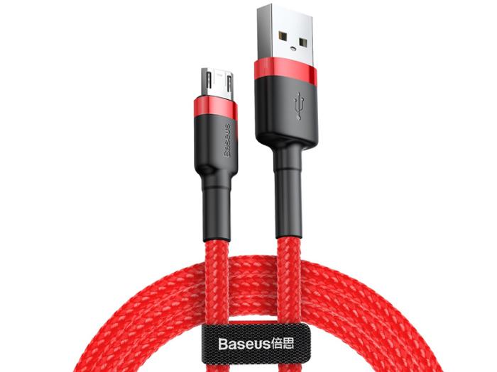 Baseus kabel szybkiego ładowania i transmisji (Quick Charge 3.0 2.4A) USB micro (M) / USB (M) (1.0 m) (czerwony) [CAMKLF-B09]