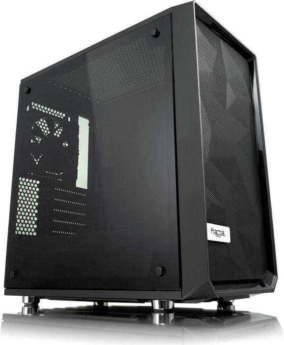 Fractal Design Meshify MINI C Blackout Tempered Glass (szkło hartowane) (2x USB 3.0) (3x2.5, 2x3.5) [FD-CA-MESH-C-MINI-BKO-TGD]