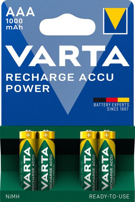 Akumulatory Varta AAA 1000mAh Ni-Mh (4 szt.) [5703301404]
