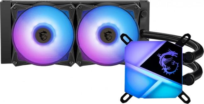 MSI MAG CoreLiquid C240 CPU Cooler (2x120 mm, 4-pin PWM + 3-pin ARGB, ARGB) (wodne) [306-7ZW2R11-813]