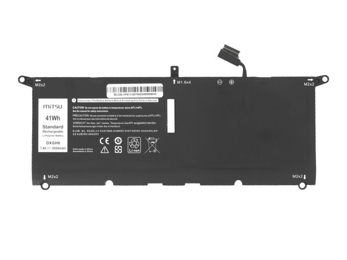 Mitsu bateria Dell XPS 13 9370 9380, Latitude 13 3301 7.4V/7.6V, 5500mAh (41Wh) 4 ogniwa [BC/DE-XPS13-9370]