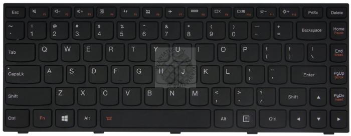 Klawiatura do notebooka Lenovo Flex 14, Flex 2 14 - podświetlana,  wyspowa czarna ramka [K473]