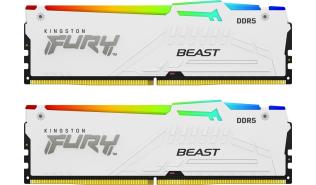 DDR5 32GB (2x16GB) 6800 MHz Kingston Fury Beast White RGB EXPO CL34 34-45-45 1.4V [KF568C34BWEAK2-32]