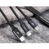 Baseus 3w1 kabel ładowania i transmisji (3A) USB micro, Lightning, USB-C (M) / USB (M) (1.2 m) (czarny) [CAMLT-SU01]