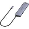 Unitek H1112F USB-C Hub (2xUSB 3.0, GigabitEthernet LAN RJ45, 1xUSB-C, 1xUSB-C PD100W, 1xHDMI 4K@30Hz) (20 cm)