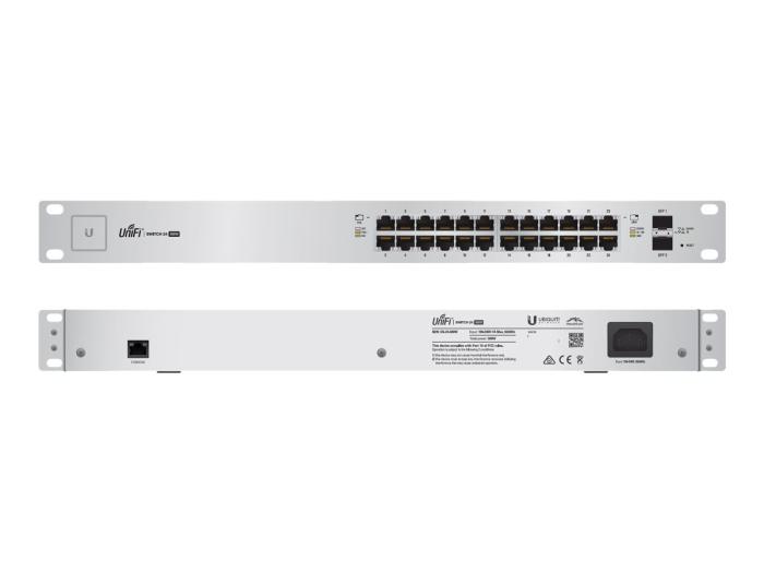 UBIQUITI UniFiSwitch 24x100/1000 2xSFP PoE+ 500W (switch zarządzalny) [US-24-500W]