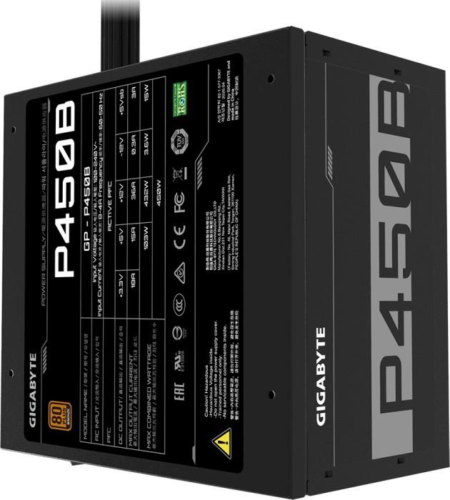 Gigabyte P450B (450W) (1x120mm) 80+Bronze (CPU 1x4+4) (PCI-E 2x6+2) (3xMolex, 6xSATA) [GP-P450B]