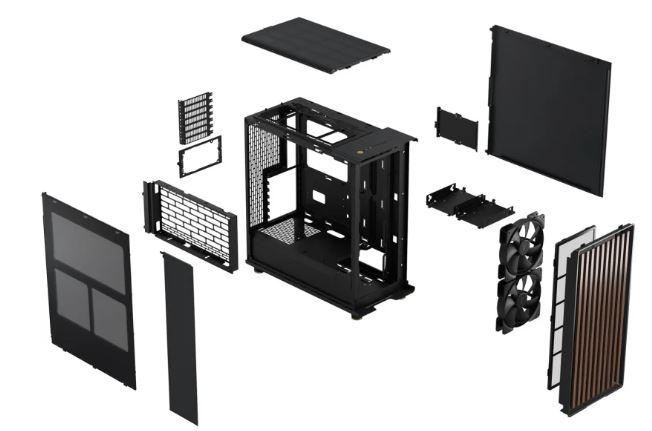 Fractal Design North Charcoal Black (metal) (1x USB-C 3.2 Gen1, 1x USB 3.2 Gen1) (2x2.5, 3x3.5/2.5) [FD-C-NOR1C-01]