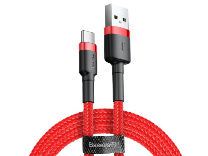 Baseus kabel szybkiego ładowania i transmisji (Fast Charge) USB-C (M) / USB (M) (1.0 m) (czerwony) [CATKLF-B09]