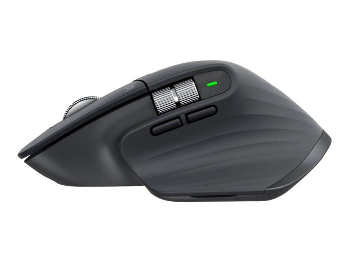 Logitech MX Master 3s Bluetooth BT (grafitowy) (optyczna, ergonomiczna, 2, 7, wbudowany akumulator) [910-006559]