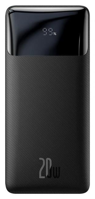 Power Bank Baseus 30000mAh 20W 2xUSB-A + 1xUSB-C (PD) 1xmicroUSB Quick Charge 3.0 LED (czarny) [PPDML-N02]