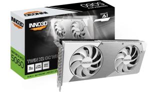 GeForce RTX5060 Inno3D 8GB GDDR7 Twin X2 OC White [N50602-08D7X-195070W] (1xHDMI 2.1b, 3xDP 2.1b) (128-bit, PCIe 5.0)