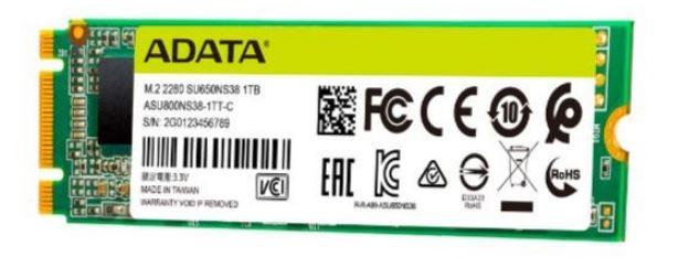 Adata Ultimate SU650 256GB SSD M.2 2280 SATA TLC (TBW 140TB) (520/460 MB/s) [ASU650NS38-256GT-C]