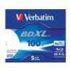 BD-R Verbatim XL 100GB x4 Wide InkJet Printable 5-pack Jewel [43789]