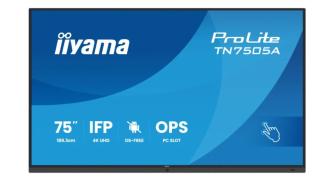 (75) Iiyama ProLite TN7505A-B1AG  (IPS, 3840x2160, 500, 5ms, 60Hz) (2xHDMI, 1 x DP, 1 x USB-C 3.2 Gen1 5Gb) głośniki, Czarny
