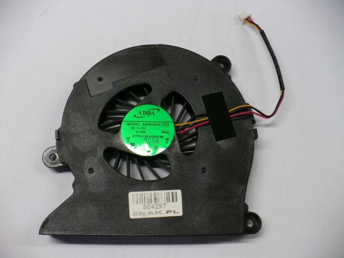 Wentylator do notebooka Asus U31, 1201, UL30A, U43, U53, U3, Eee Box B202, EB1501, A7, U5, K4, U41 / Aristo B300 / Clevo m760 S410 S510 / Averatec TS506 [AB0805HX-TE3, DFB602205M30T, 6-31-M74SS-101]