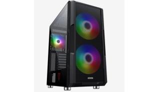 Modecom Volcano Amirani ARGB (czarny) (2x200 mm, 1x120mm) (2xUSB 3.2 Gen1, 1xUSB-C 3.2 Gen1, 2xjack)