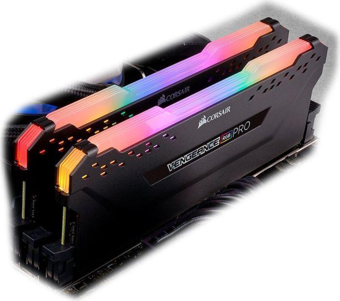 DDR4 16GB (2x8GB) 2666 MHz Corsair Vengeance RGB PRO CL16 Black [CMW16GX4M2A2666C16]