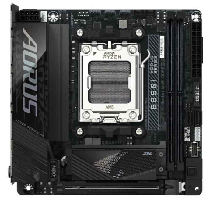 Gigabyte B850I AORUS PRO (AMD B850) [AM5, 2xDDR5 do 8400MHz, (HDMI 2.1) (2xM.2, 1xPCIe 5.0 x16, WiFi 7, BT 5.4, mini ITX]