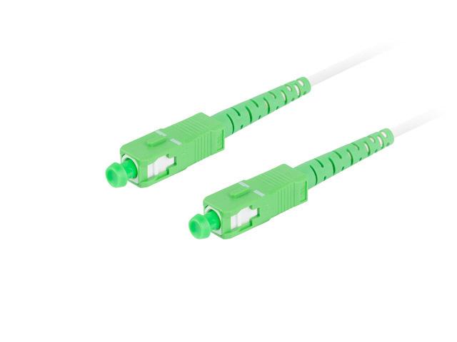 Lanberg patchcord światłowód SM SC/APC-SC/APC SIMPLEX 3mm LSZH G657A2 biały (30m) [FO-SASA-SS21-0300-WH]