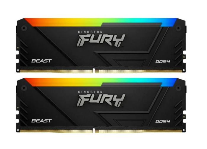 DDR4 32GB (2x16GB) 3200 MHz Kingston FURY Beast RGB CL16 16-20-20 1.35V [KF432C16BB12AK2/32]
