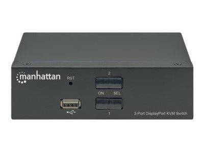 Przełącznik Manhattan KVM DisplayPort/USB 2x1 4K 60Hz [153546]