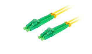 Lanberg patchcord światłowód SM LC/APC-LC/APC DUPLEX 3mm LSZH G657A1 żółty (2m) [FO-LALA-SD11-0020-YE]