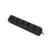 Lanberg PS0 Schuko (1.5m) czarny (5 gniazd bez wyłącznika) [PS0-05F-0150-BK]