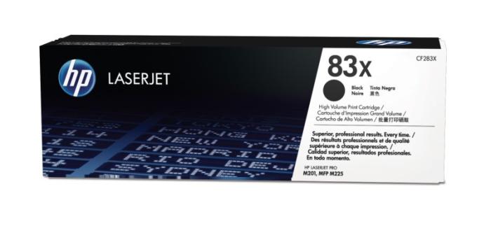 CF283X (83X) - czarny, oryginalyn toner drukujący HP, 2200 stron (HP LaserJet Pro M225dn, M225dw, HP LaserJet Pro MFP M125a, M125nw, M125r, M125ra, M125rnw, M126a, M127fp, M126nw, M127fw, M127fn)
