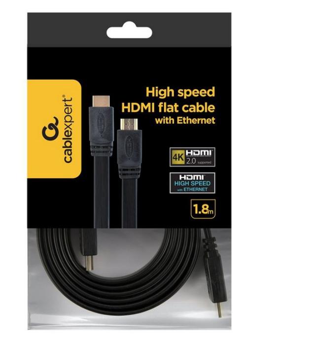 Gembird Kabel HDMI M / HDMI M v2.0 Flat (płaski) (1.8 m) [CC-HDMI4F-6]