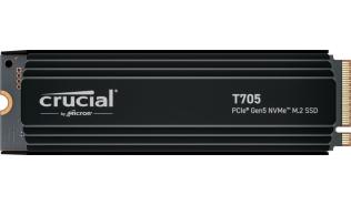 Crucial T705 Heatsink 2TB SSD M.2 2280 PCIe Gen5x4 NVMe 2.0 (145000/12700MB/s) [CT2000T705SSD5]