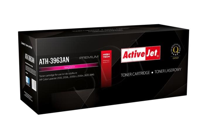ATH-3963AN (122A) - magenta, toner ActiveJet, wydajność 4000 stron (zamiennik Q3963A) (wersja premium), do drukarek (HP Color LaserJet 2550, 2550l, 2550ln, 2550n, 2820, 2830, 2840)