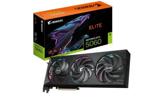 GeForce RTX5060 Gigabyte 8GB GDDR7 Aorus Elite [GV-N5060AORUS E-8GD] (1xHDMI 2.1b, 3xDP 2.1b) (128-bit, PCIe 5.0)