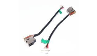 Gniazdo zasilania z kablem do wtyczki 4.5x3.0mm do notebooków HP 15AC, 250 G4, 250 G5, 255 G4, 255 G5, 256 G4, 256 G5, M6-P 15-ac010nr 15-ac000 8Pin/7 kabli, dł. 12cm [799736-F57, 812681-001]