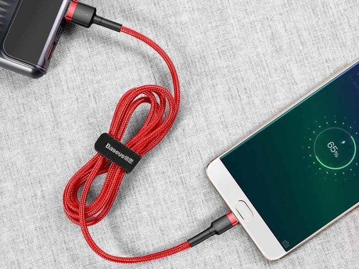 Baseus kabel szybkiego ładowania i transmisji (Quick Charge 3.0 2.4A) USB micro (M) / USB (M) (1.0 m) (czerwony) [CAMKLF-B09]