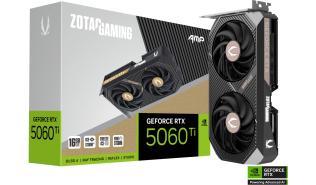 GeForce RTX5060Ti Zotac 16GB GDDR7 AMP [ZT-B50620F-10M] (1xHDMI 2.1b, 3xDP 2.1b) (128-bit, PCIe 5.0)