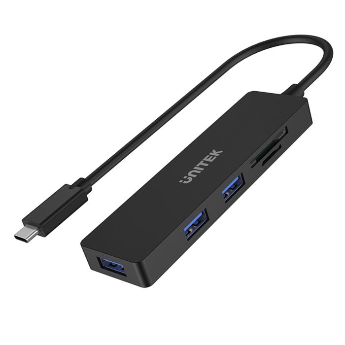 Unitek H1108B USB-C Hub (3 x USB 3.1 Gen 1, SD/microSD)