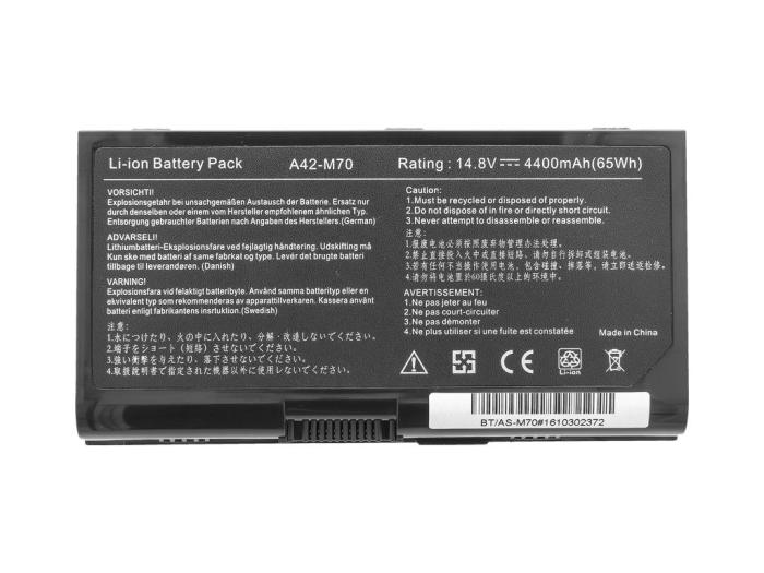Movano bateria Asus G72, M70, N70 14.8V, 4400mAh [BT/AS-M70]