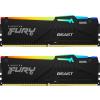 DDR5 64GB (2x32GB) 6000 MHz Kingston Fury Beast RGB CL40 40-40-40 1.35V [KF560C40BBAK2-64]